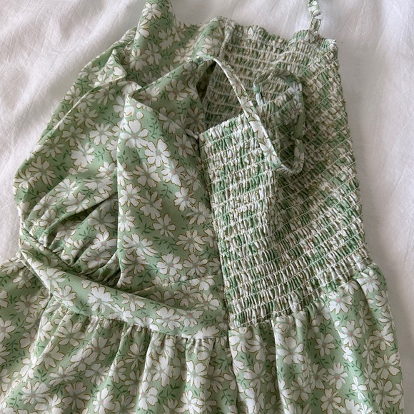 Floral Print Tank Ruffle Hem Cami Dress - Picture 2 of 5